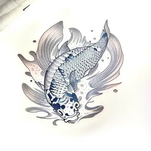 Koi Fish Forearm Tattto Sleeve