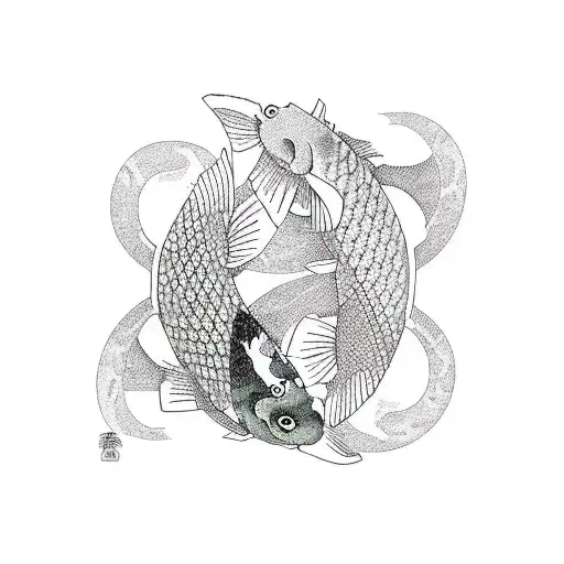 Koi Fish Upstream Lotis