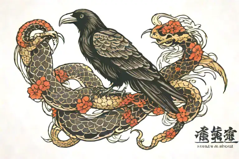 Crow Vs Snake Wrapped