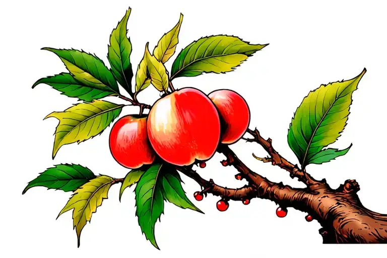 Tree Branch With Crabapple