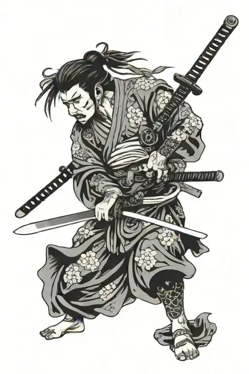 Samurai With Two Swords