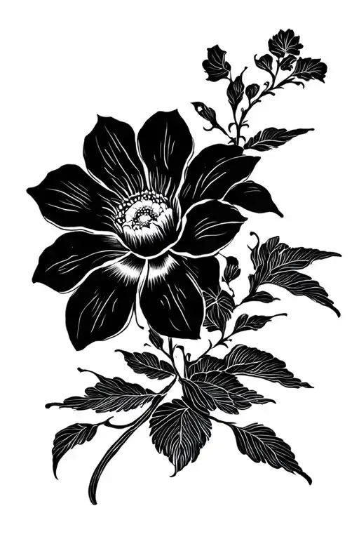 Line Art Flower