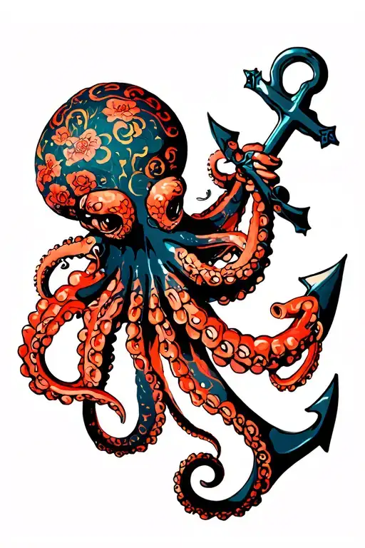 Octopus Holding Anchor