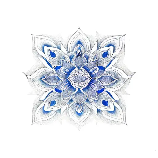 Data Visualization Of A Blue Lotus