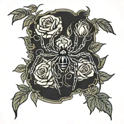 Spider And Roses