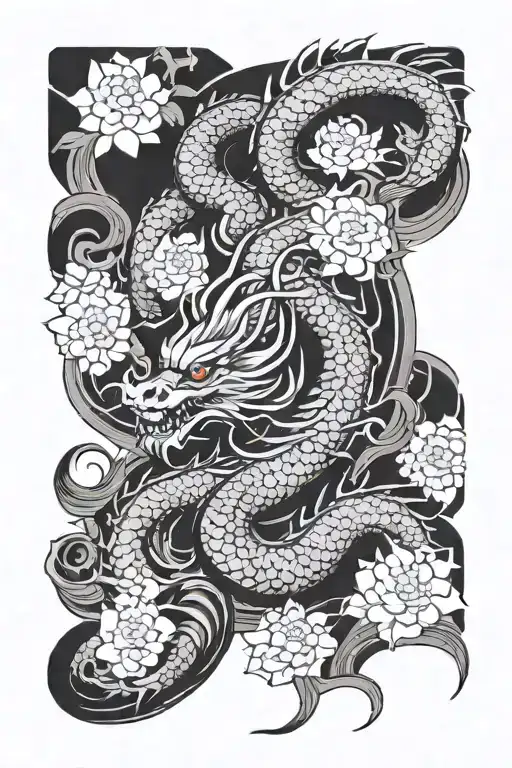 Dragon Leg Sleeve Japanese Inspired