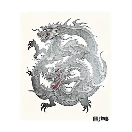 Foo Dog And Dragon - Traditional Japanese Yakuza Full Back