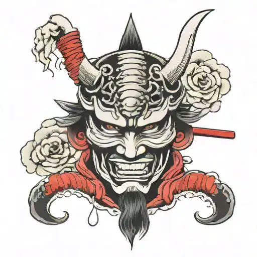 Samurai Mask Split In Half