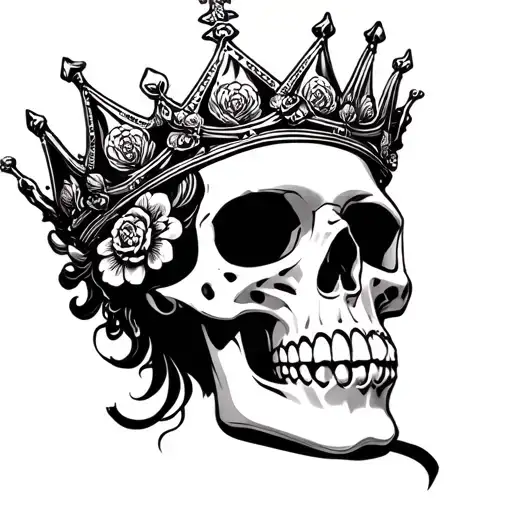 Skull Wearing A Crown