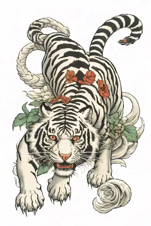 White Tiger And A Dragon