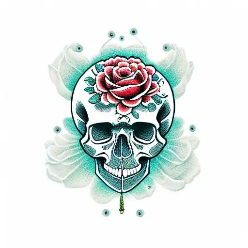Skull With Roses