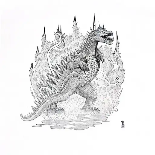 Charizrd Fighting Godzilla