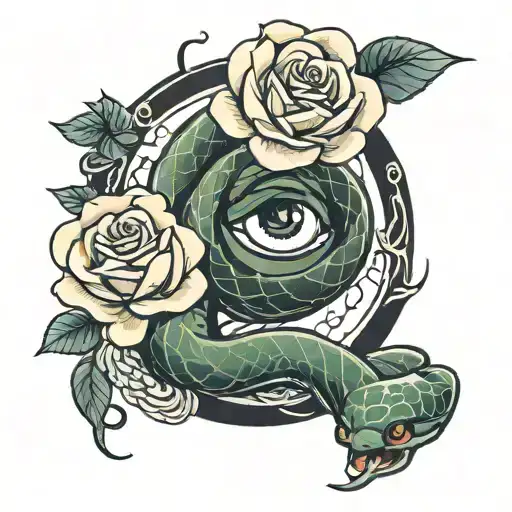 Rose And Snake And Eye