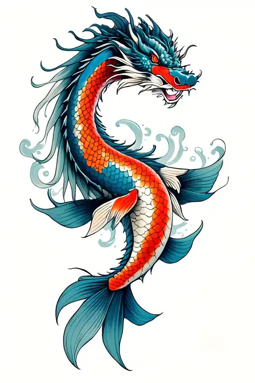Koi Dragon Emerging