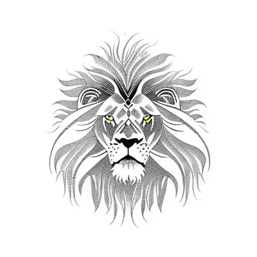 Lion With Crow Feathers