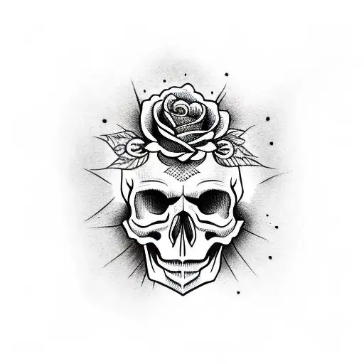 Skull With Roses