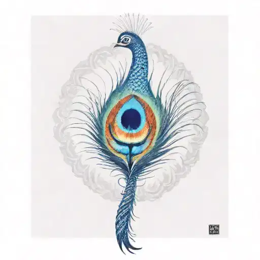 Peacock Feather With Shivas Third Eye