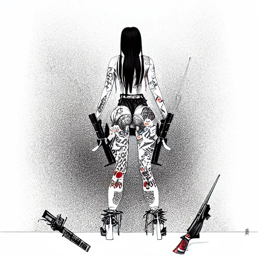 Cyberpunk Hot Girl With Big Weapon