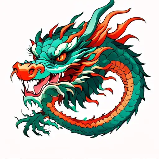 Dragon In Traditional Japanese