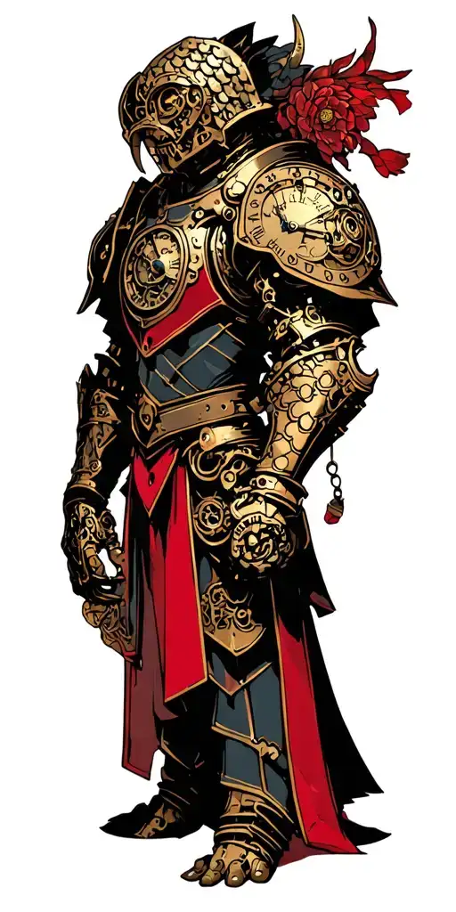 Clockwork Cyborg Armor With Chainmail Influences And Viking Motifs