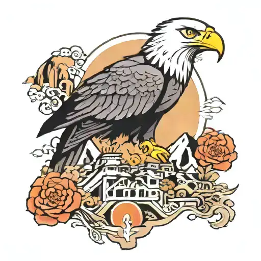 Petra Lost City And Eagle