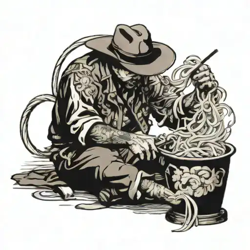 Noodle Wrangling Potato Cowboy