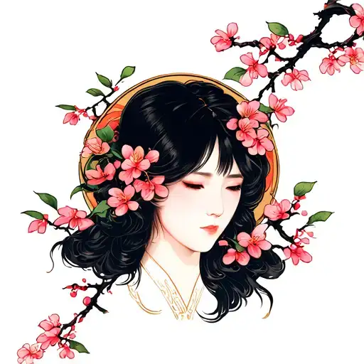 Christian Japanese With Cherry Blossoms