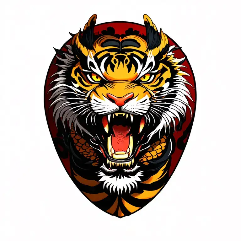 Dragon And Tiger Full Body