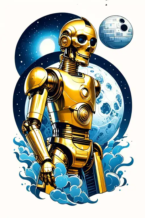 C3po With Death Star Backwards