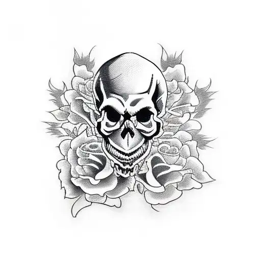 Skull And Roses