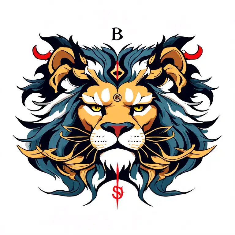 Old Compass Lion Head