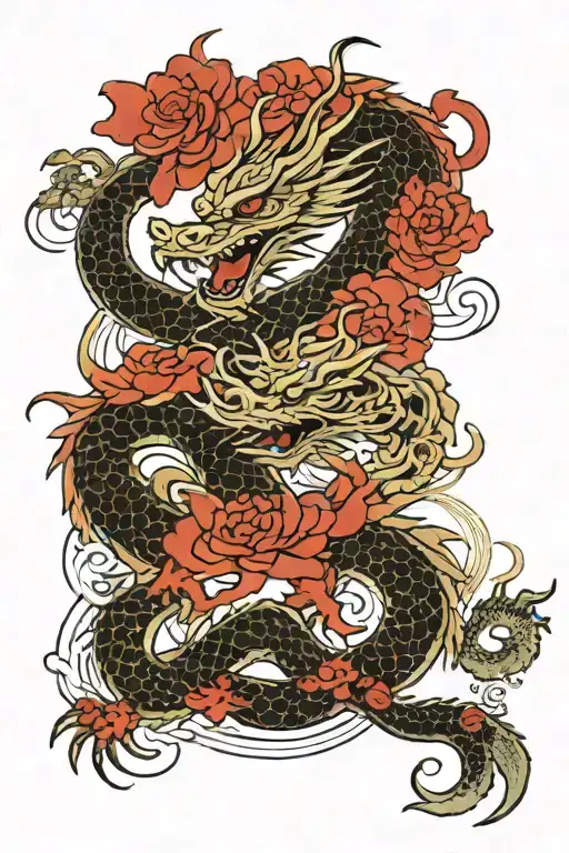 Kanji And Dragon Wrapped