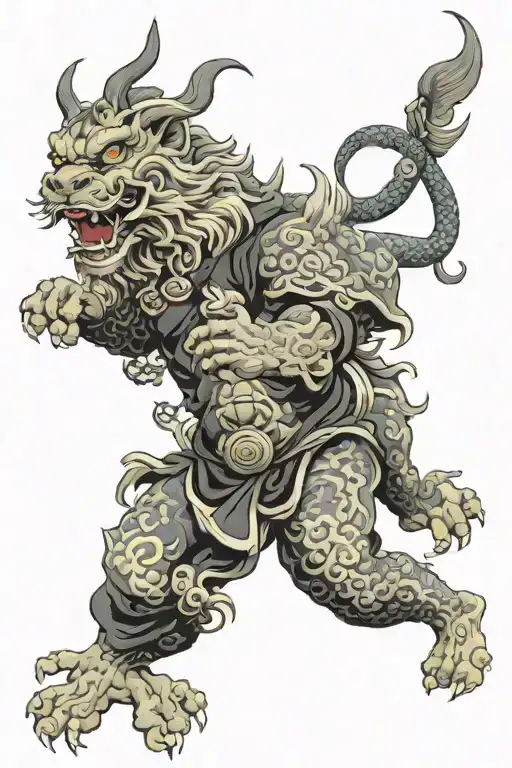 Komainu Samutay And Oni Demon
