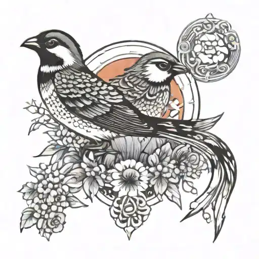 3 Sparrow And Sun Moon Merging Together