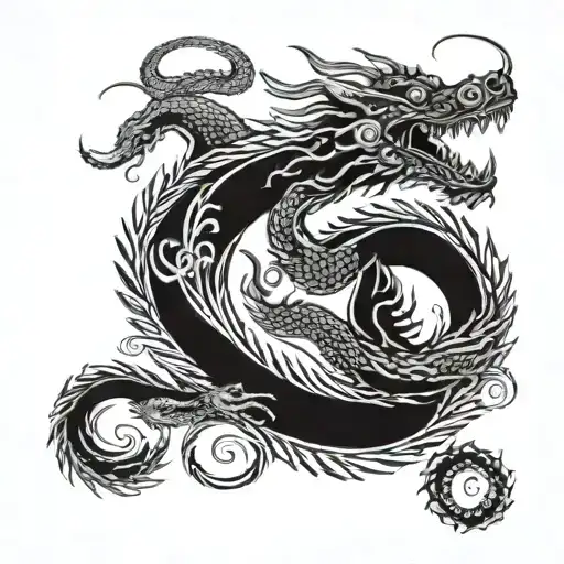Ancient Dragon With Infinity Symbol