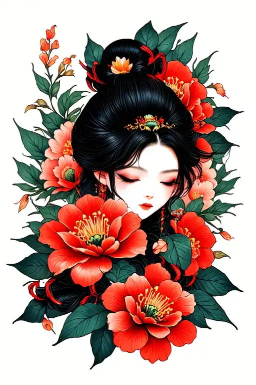 Spider Lili Flowers Surrounded