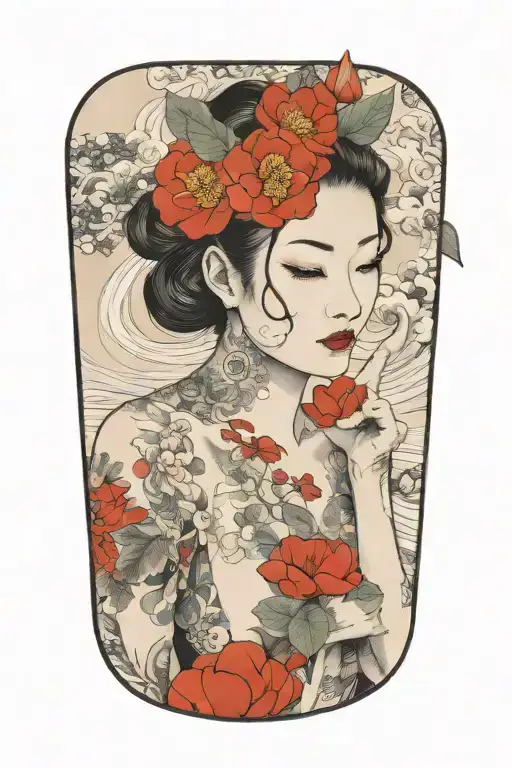 Sexy Nude Woman Blooding Coming From Her Eyes