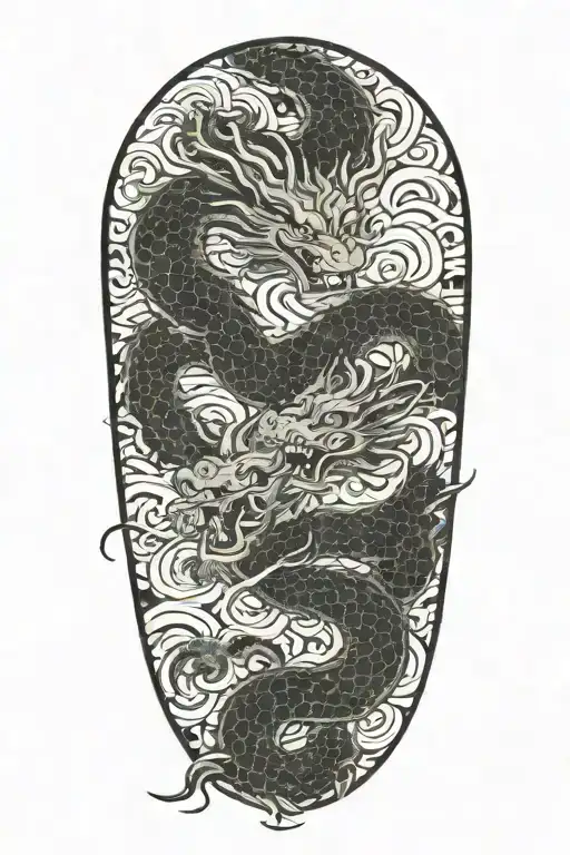 Pattern Incorporating A Dragon