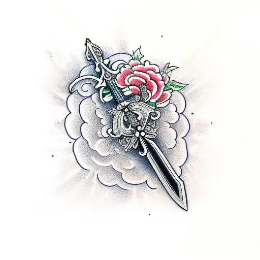 Sword And Cherry Blosom