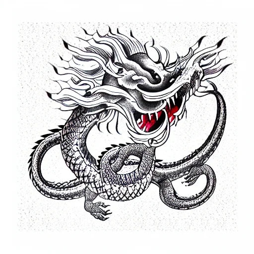 Ouroboros Dragon Eating Its Tail
