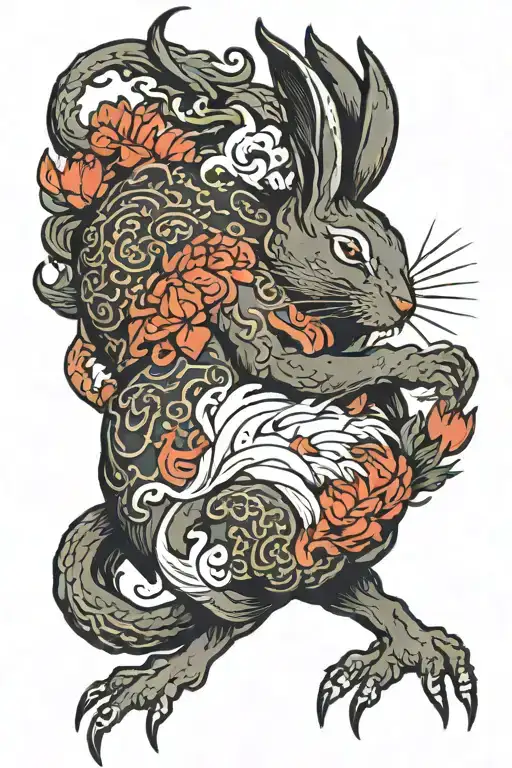 Fire Rabbit Sleeping