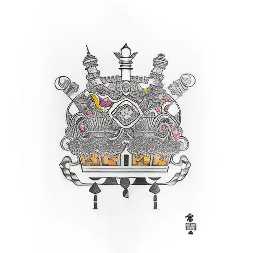 Queen Piece Of Chess Protected By Gemini