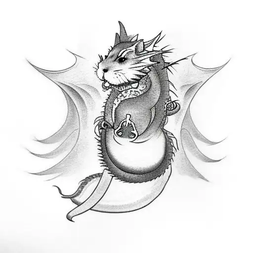 Hamster With Dragon Wings