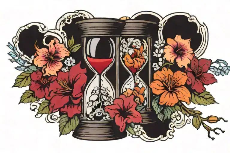 Eye Hourglass Death Roses Mayflowers Hibiscus
