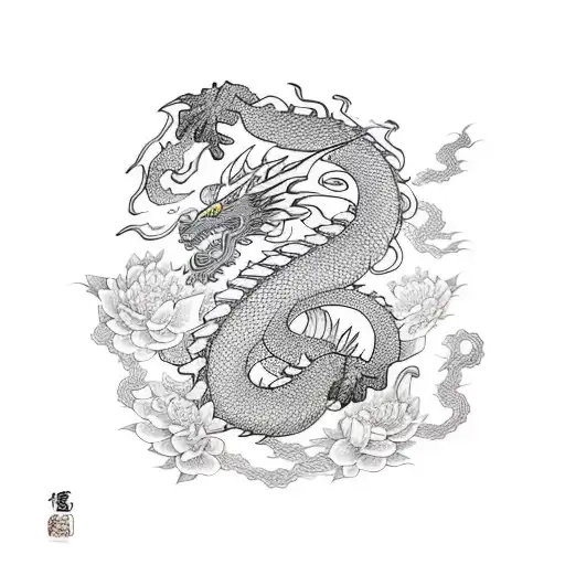 Dragon And Peony