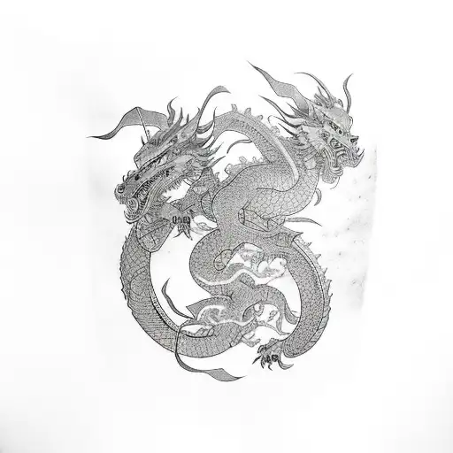 Cyberpunk Samurai Battling A Dragon In A Traditional Japanese Ukiyo-e Style