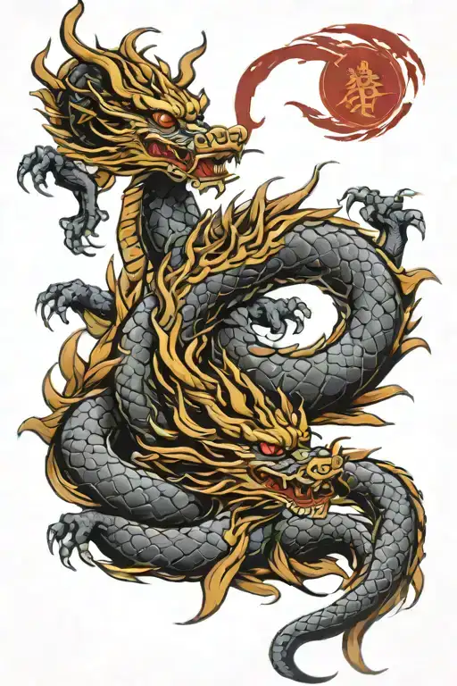 Dragon Wrapped Around Forearm