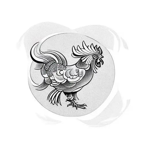 Neo Traditional Rooster