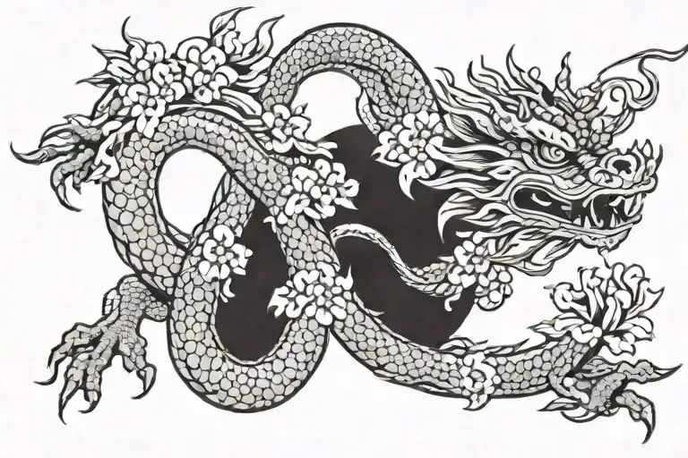 Dragon With Flower