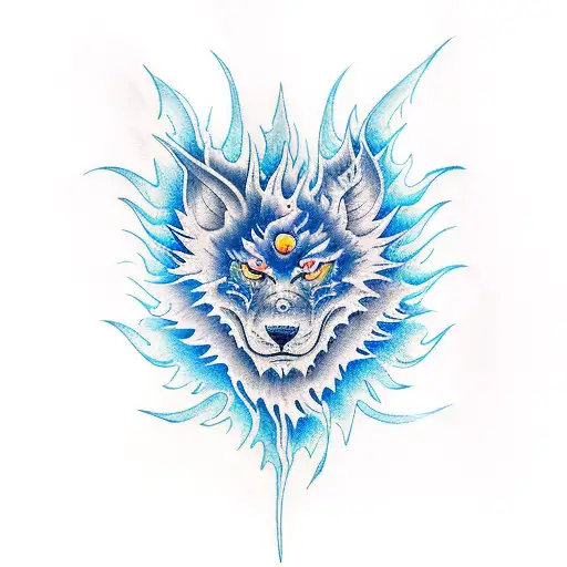 Blue Moon And Flames